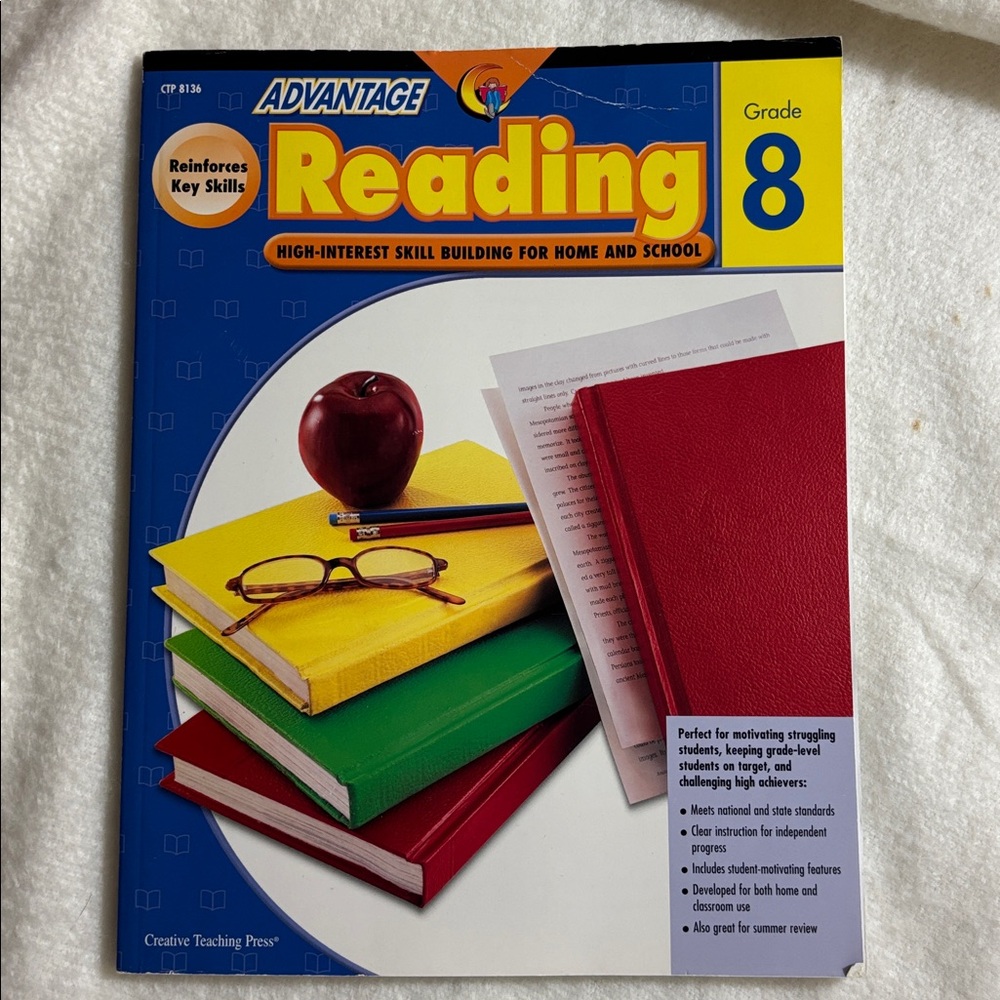ADVANTAGE Workbook Reading Grade 8 Creative Teaching Press